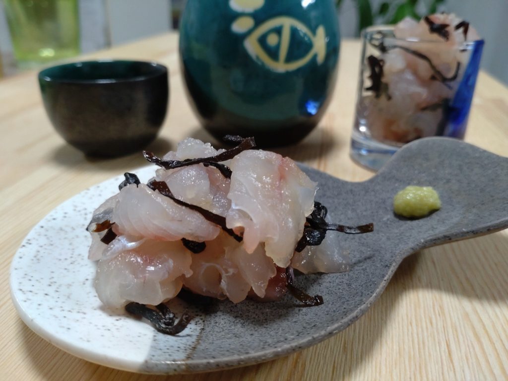 真鯛の塩昆布和え