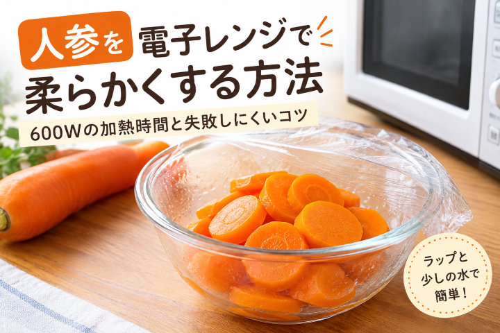 人参を電子レンジで柔らかくする方法