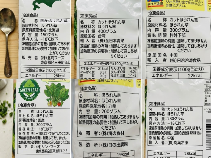 食品表示サンプル